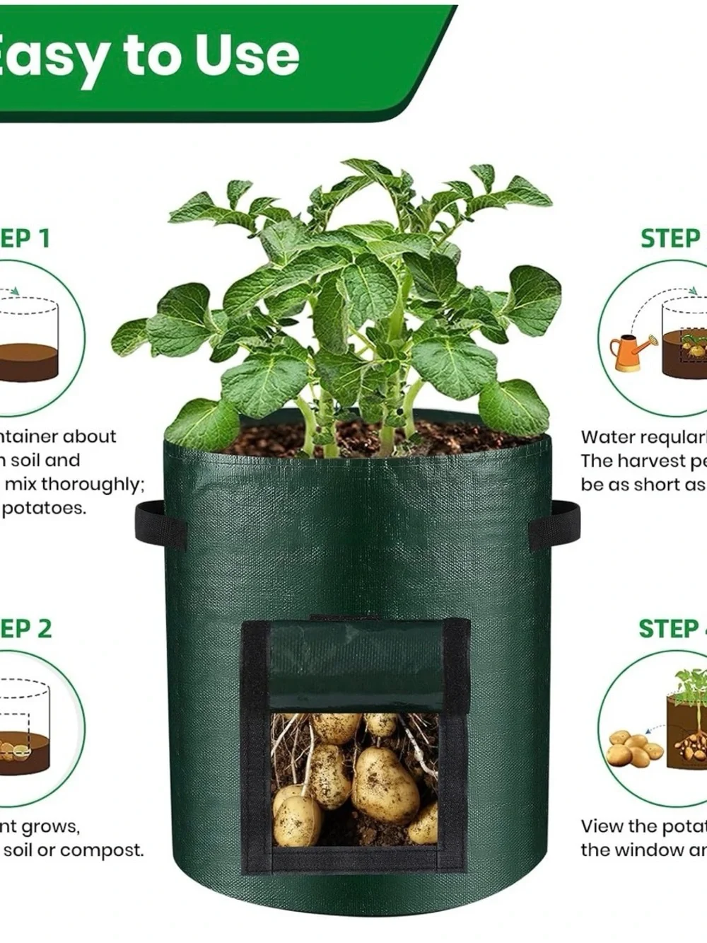 10 Gallon 3-Pack Potato Grow Bags